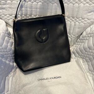 Charles Jourdan Elegant Black Shoulder Bag